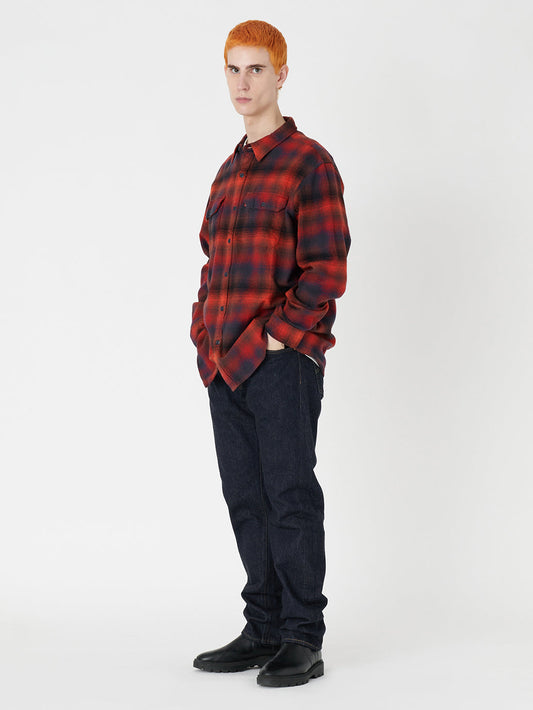 JACKSON ワーカーシャツ レッド JONTY PLAID