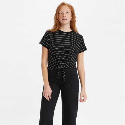 WILD FLOWER Tシャツ MEGAN STRIPE CAVIAR PRINT