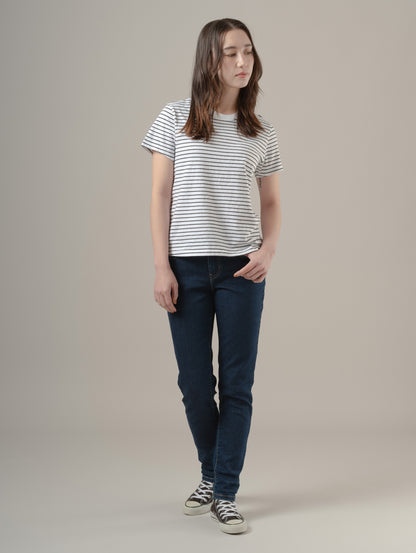 MID RISE ボーイフレンドジーンズ ダークインディゴ