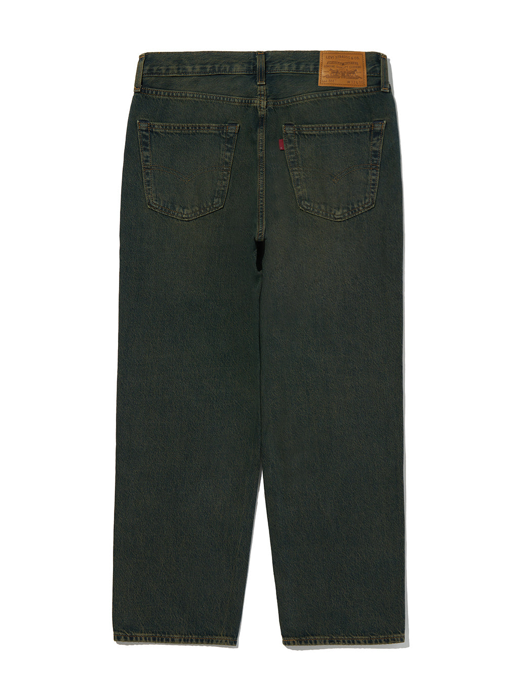 568™ ルーズストレートジーンズ グリーン