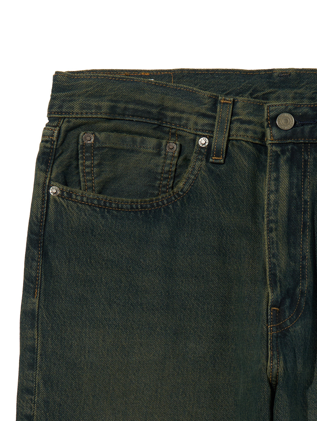 568™ ルーズストレートジーンズ グリーン