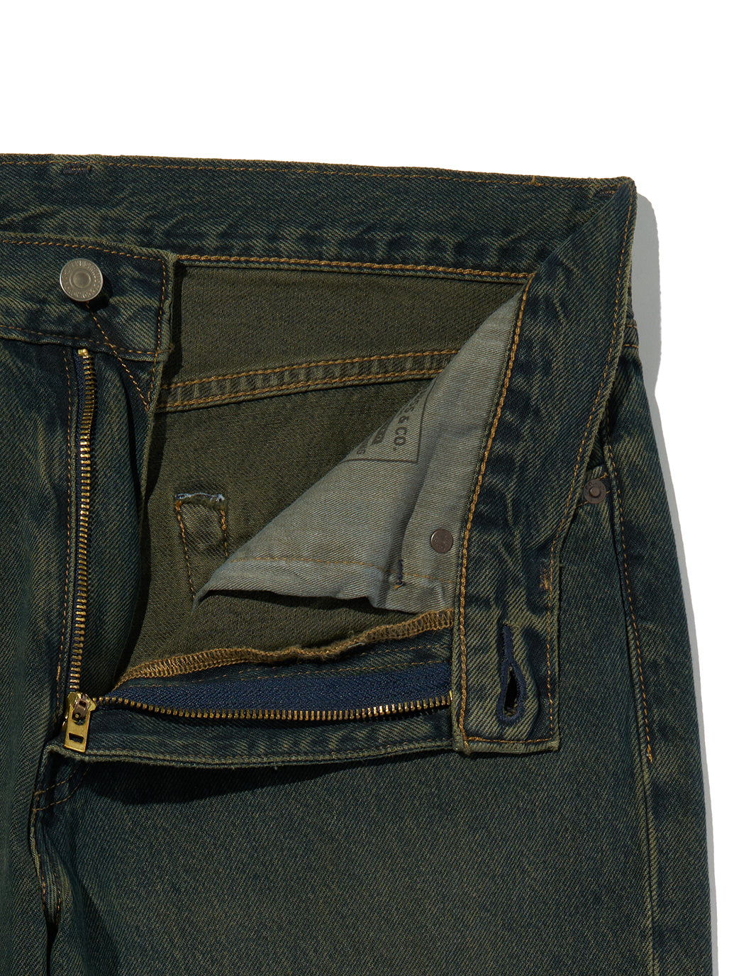 568™ ルーズストレートジーンズ グリーン