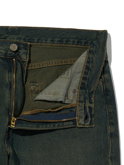 568™ ルーズストレートジーンズ グリーン