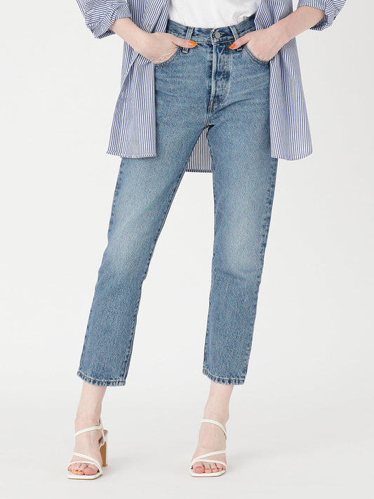 501® CROP ミディアムインディゴ WORN IN