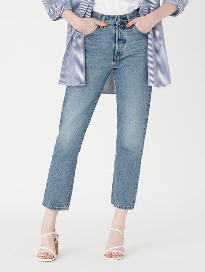 501® CROP ミディアムインディゴ WORN IN