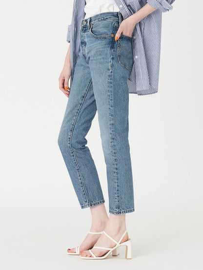 501® CROP ミディアムインディゴ WORN IN