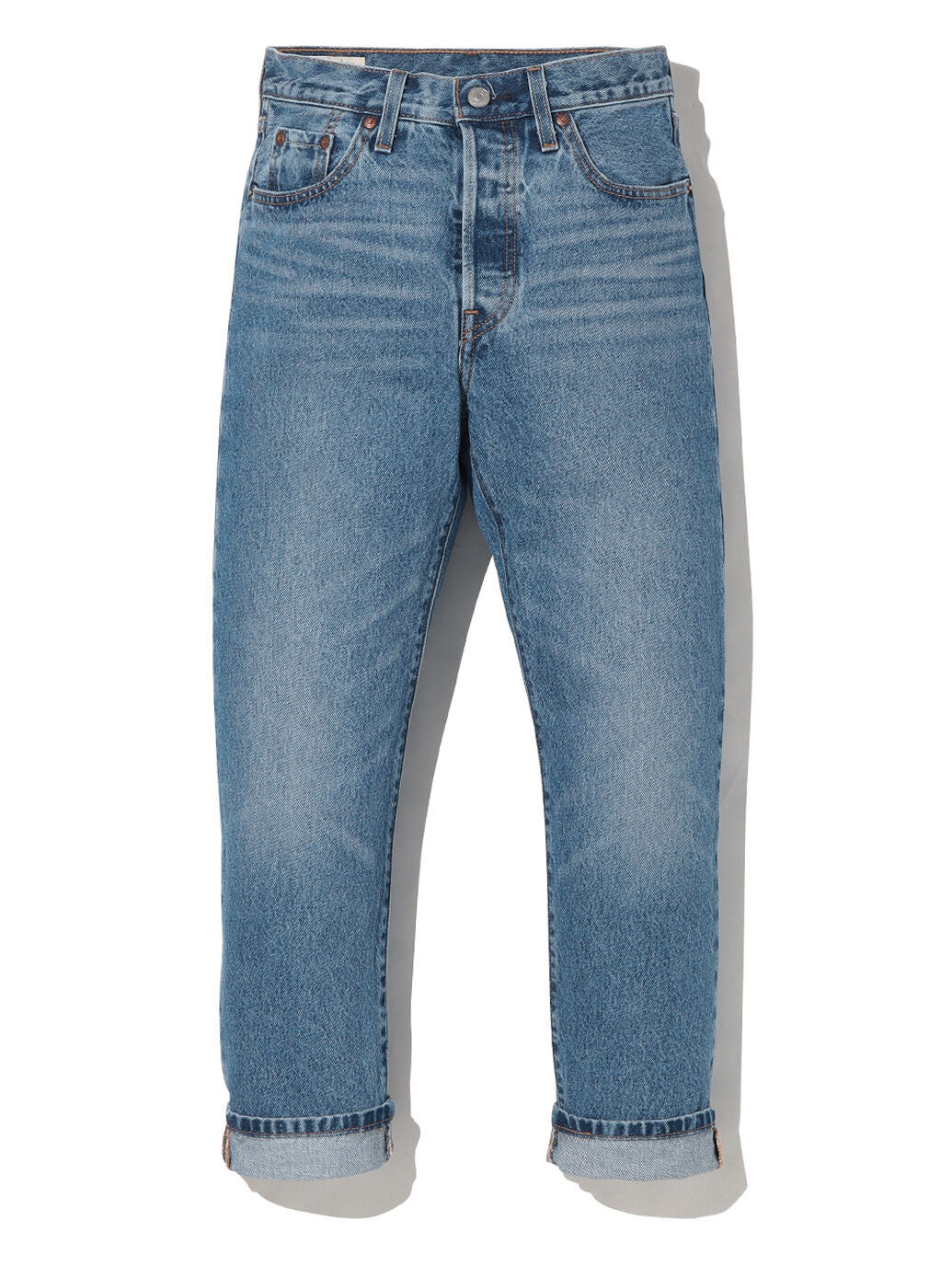 501® CROP ミディアムインディゴ WORN IN