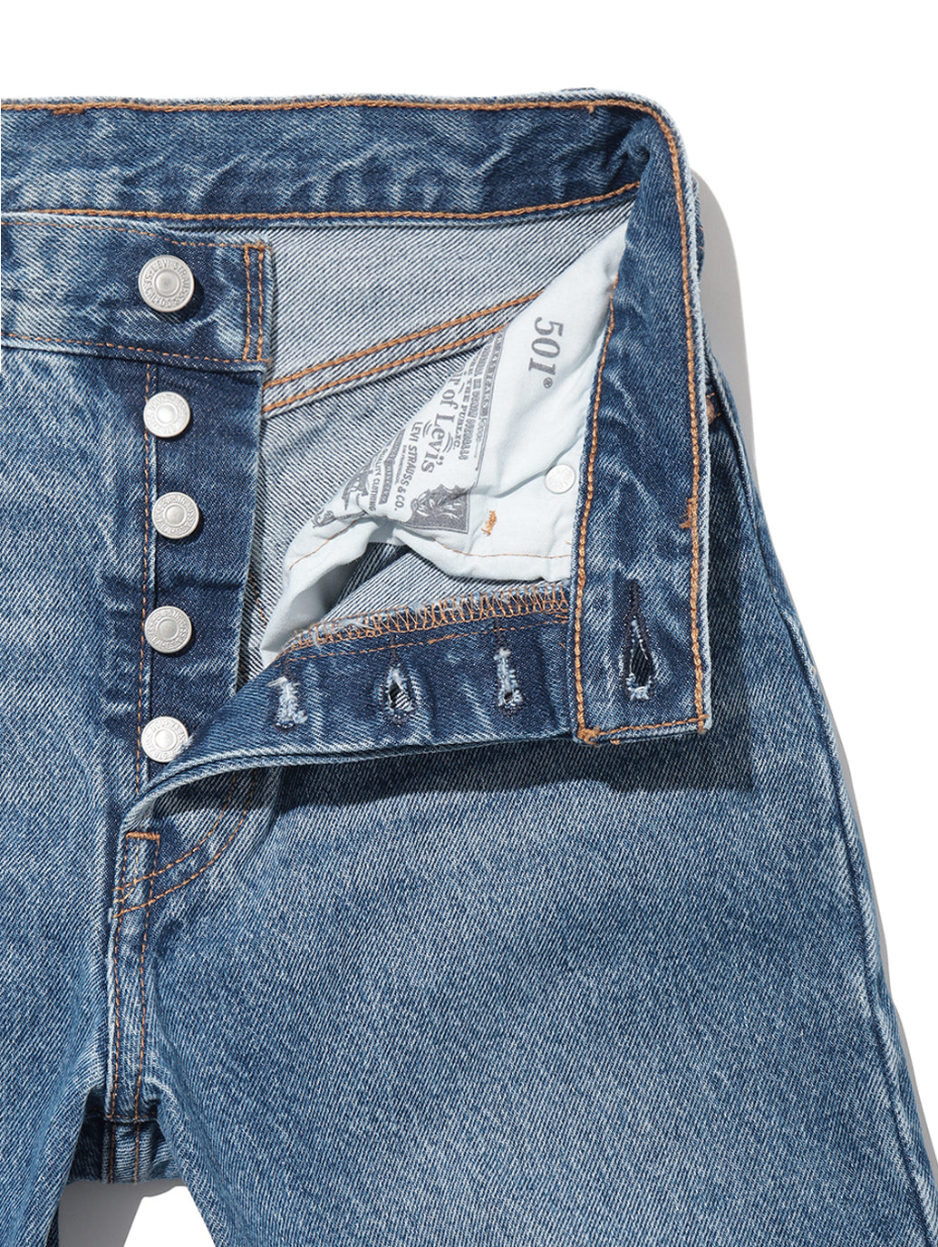 501® CROP ミディアムインディゴ WORN IN