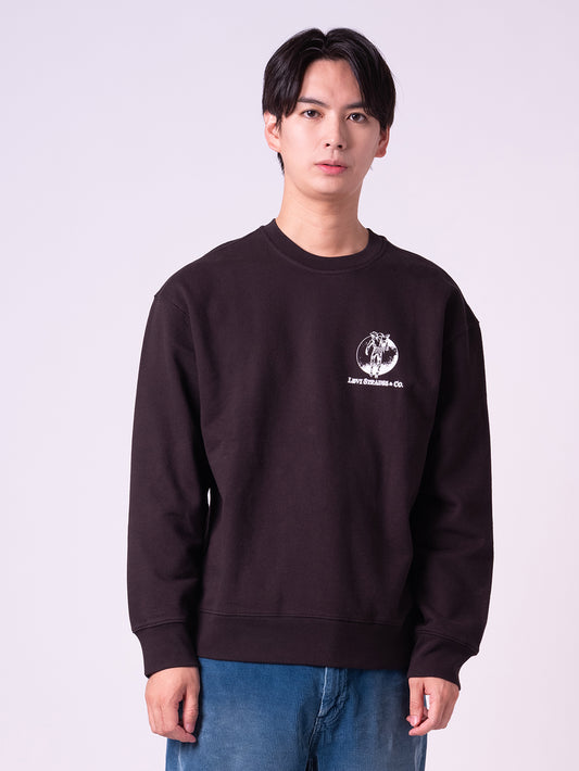 リラックス グラフィック クルーネック スウェット