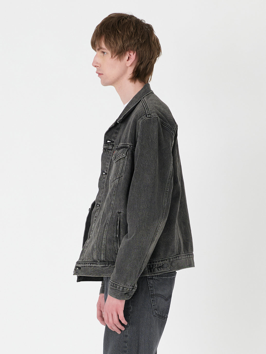 トラッカージャケット ブラック ROUND MIDNIGHT