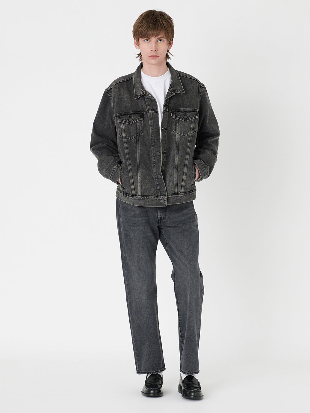 トラッカージャケット ブラック ROUND MIDNIGHT