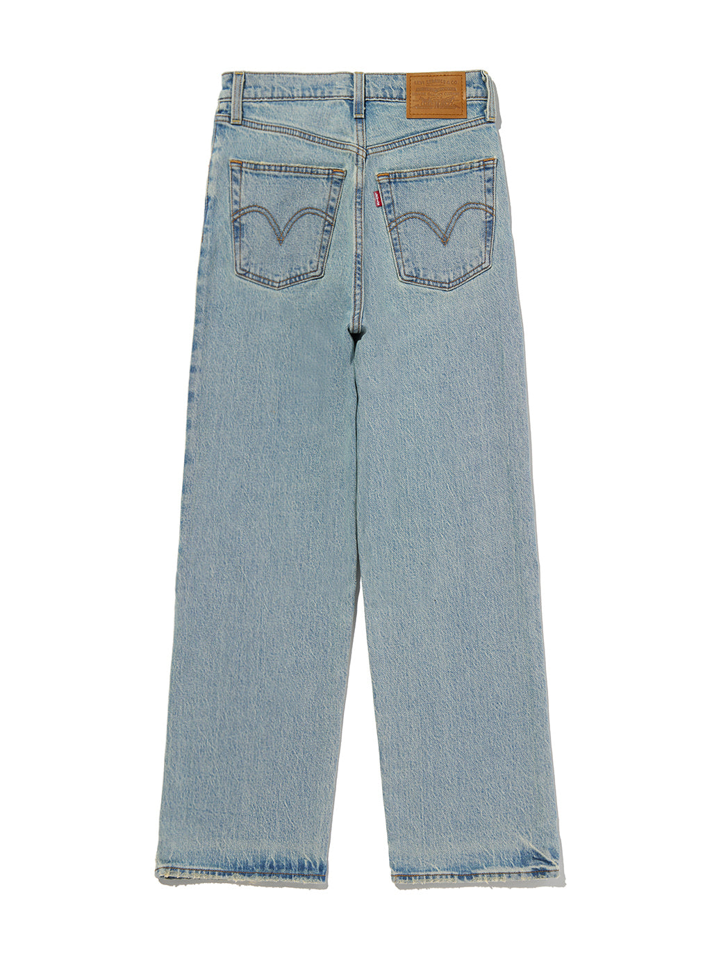 RIBCAGE ストレート アンクル ジーンズ ミディアムインディゴ