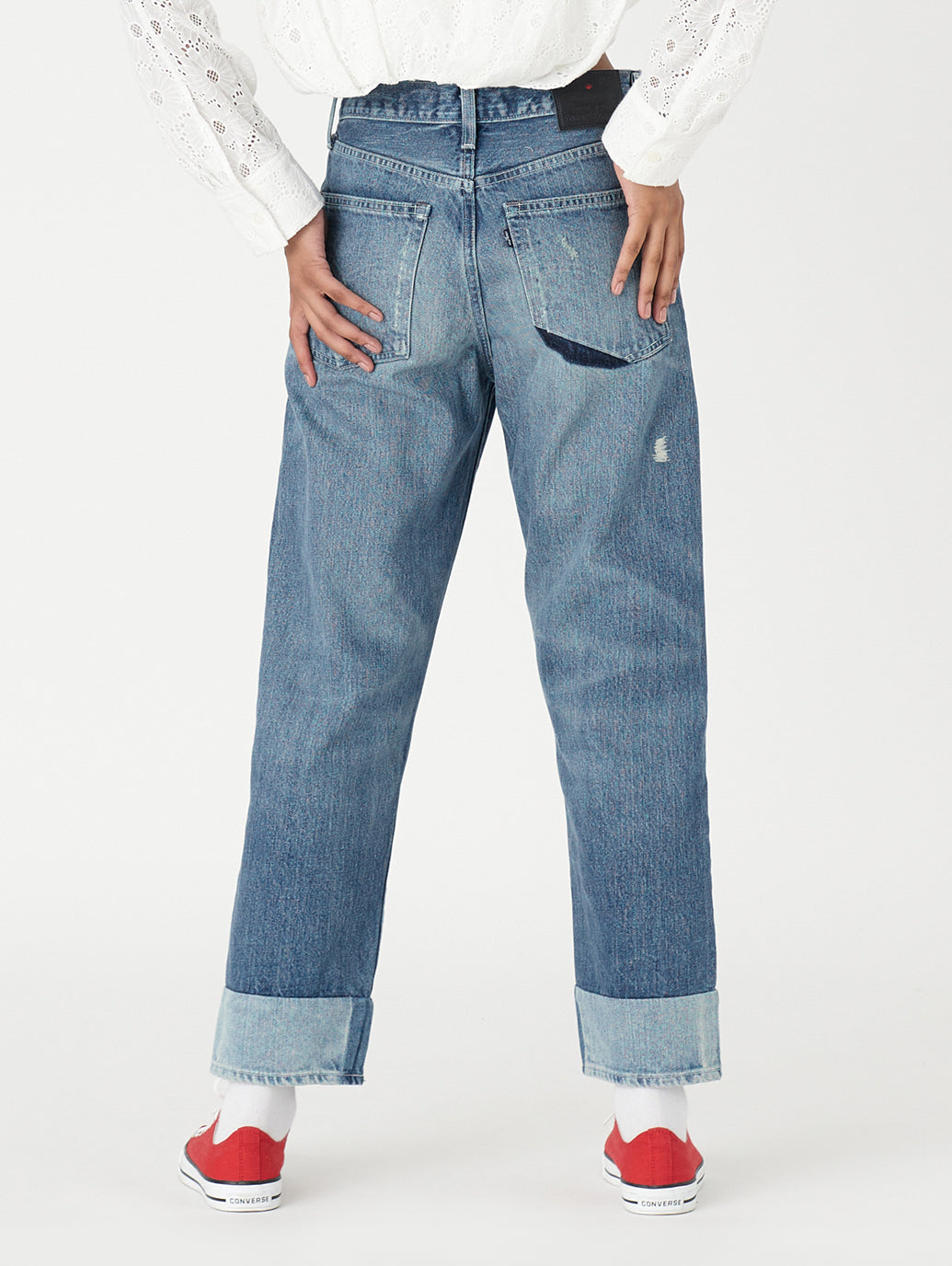LEVI'S® MADE&CRAFTED® THE COLUMN LMC MOKUTEKI MIJ ダークインディゴ DESTRUCTED