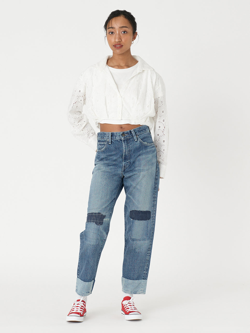 LEVI'S® MADE&CRAFTED® THE COLUMN LMC MOKUTEKI MIJ ダークインディゴ DESTRUCTED