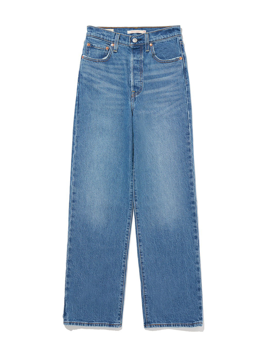 RIBCAGE ストレートジーンズ ミディアムインディゴ