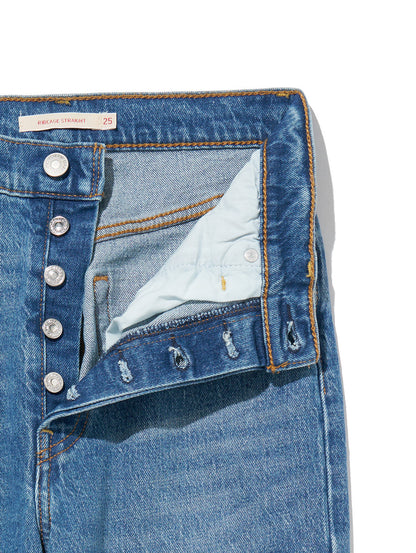 RIBCAGE ストレートジーンズ ミディアムインディゴ