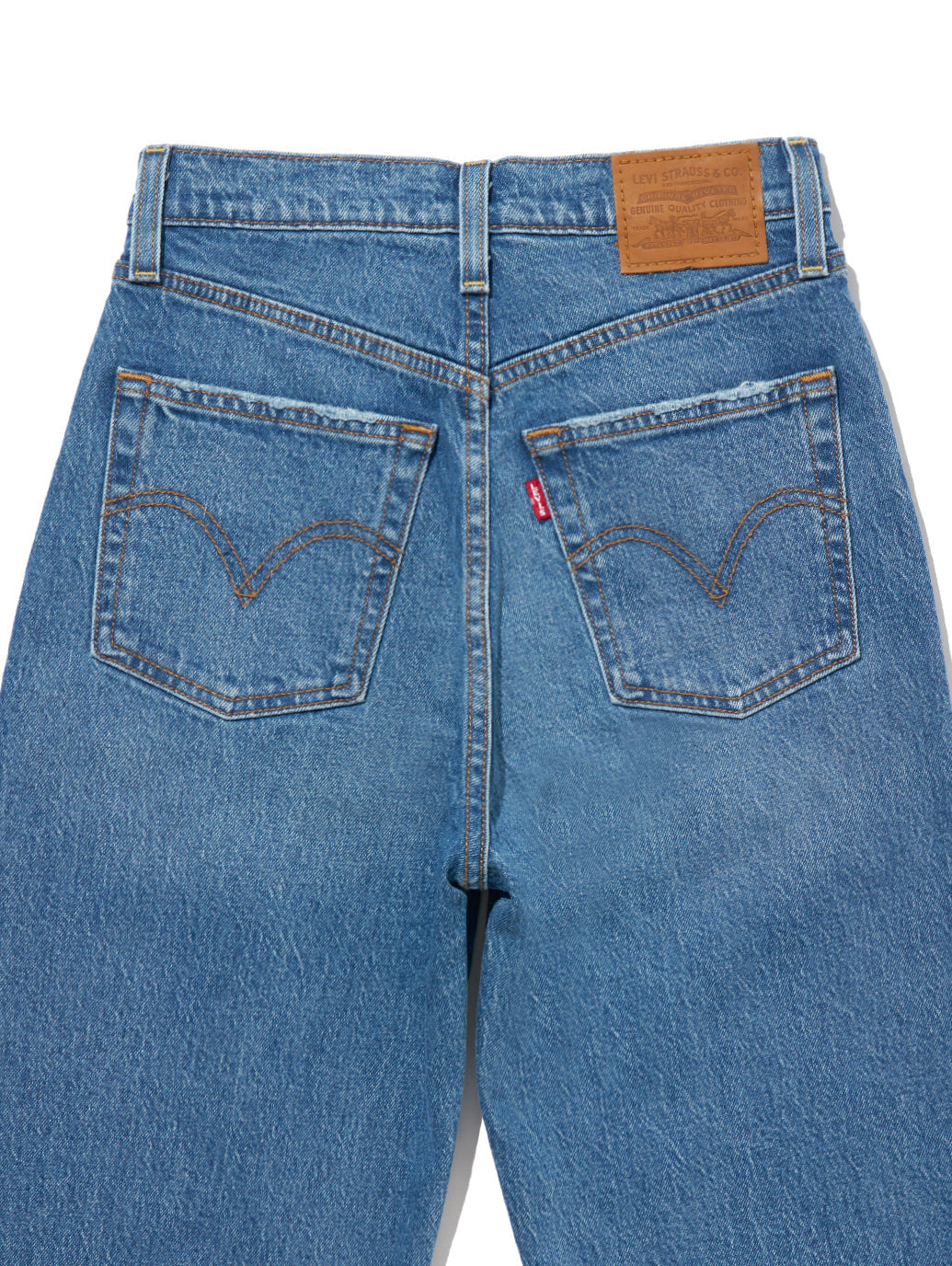 RIBCAGE ストレートジーンズ ミディアムインディゴ