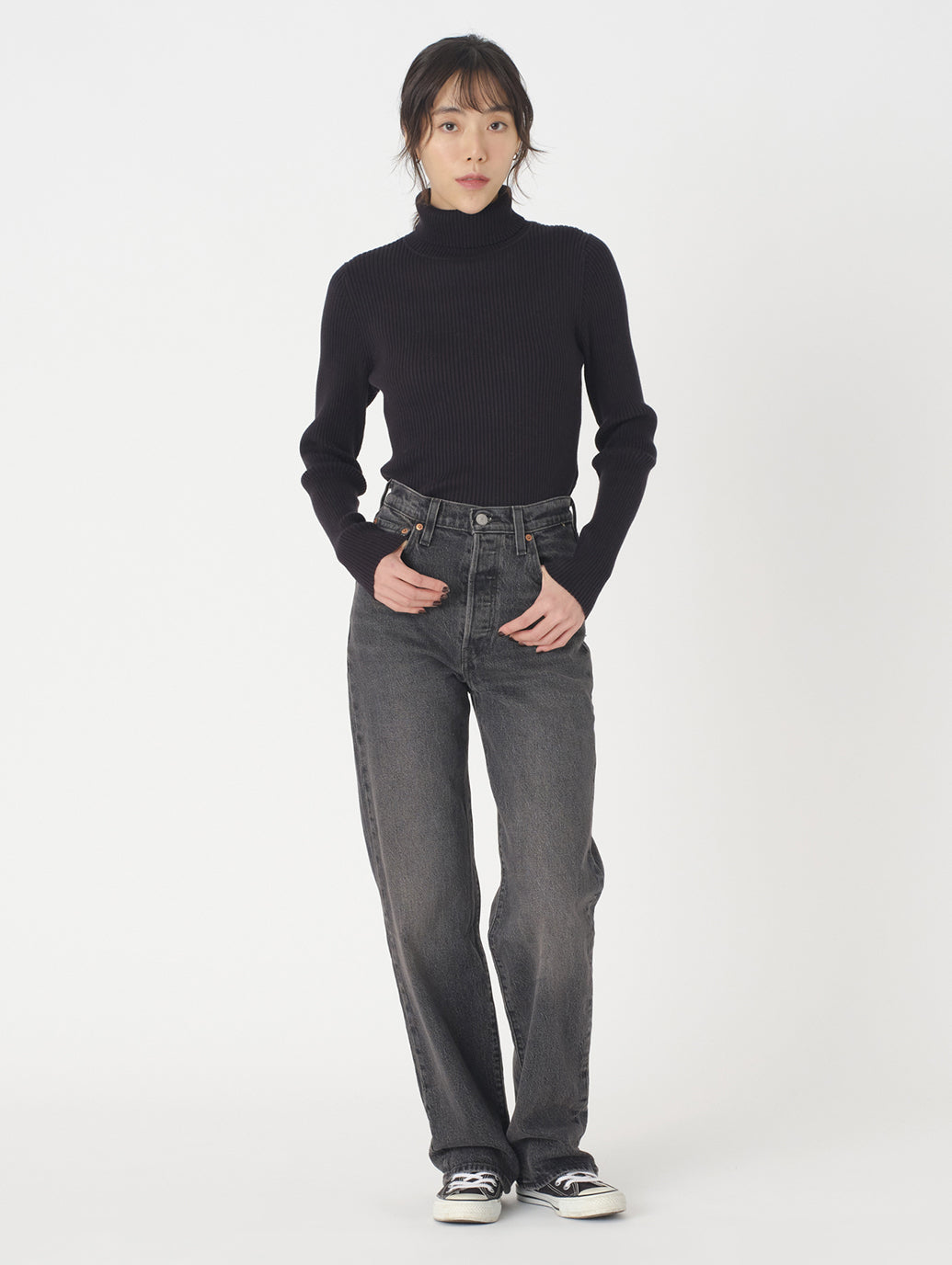 RIBCAGE ストレート ブラック STATIC NOISE OVERLOAD