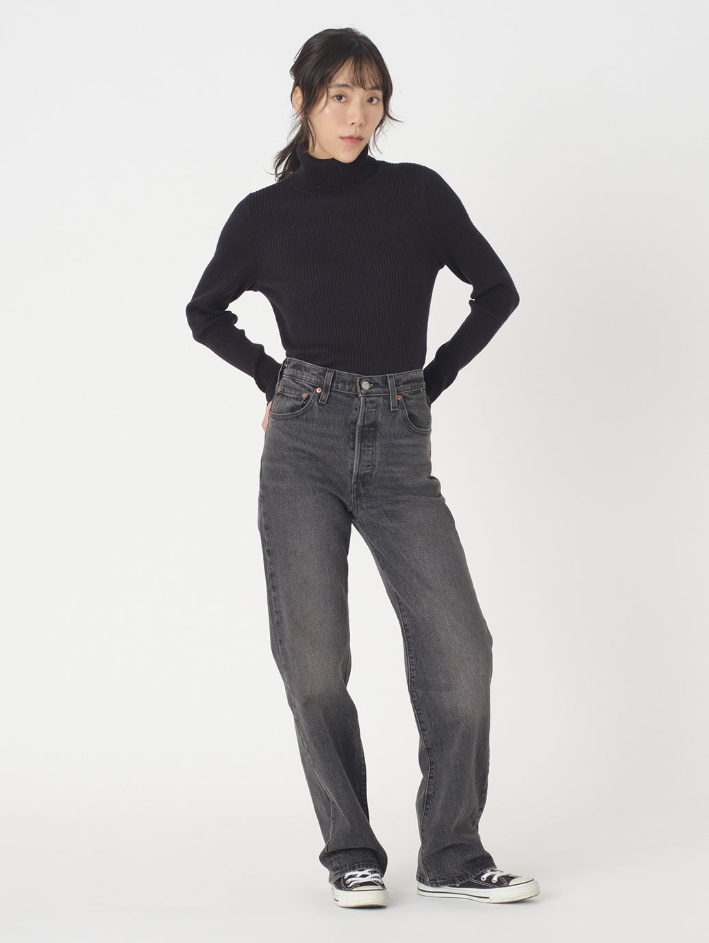 RIBCAGE ストレート ブラック STATIC NOISE OVERLOAD