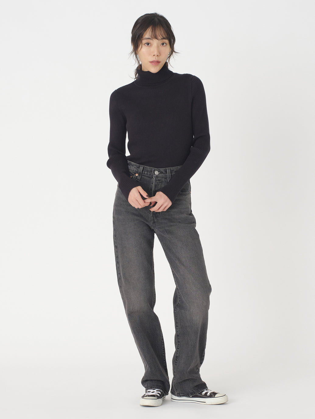 RIBCAGE ストレート ブラック STATIC NOISE OVERLOAD