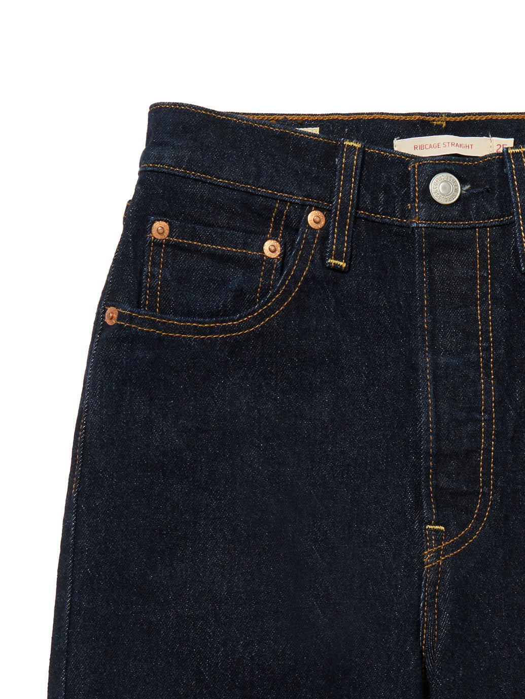 RIBCAGE ストレートジーンズ ダークインディゴ
