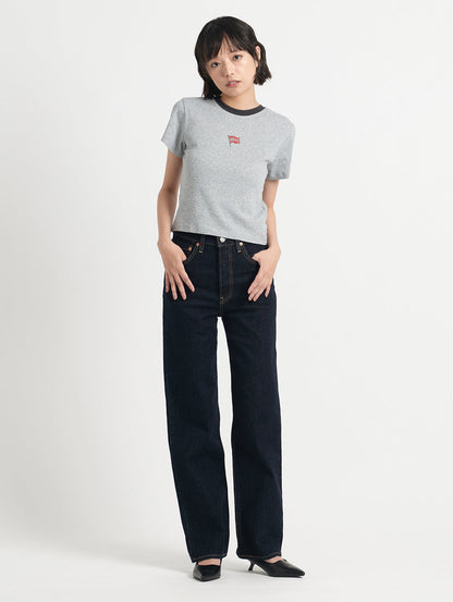 RIBCAGE ストレートジーンズ ダークインディゴ