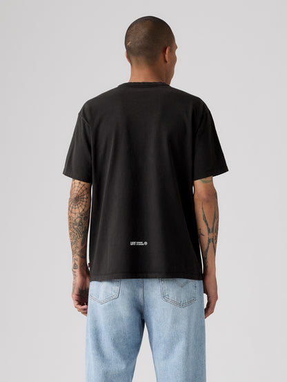 VINTAGE FIT GRAPHIC TEE SUPER BLOOM 2 JET BLACK
