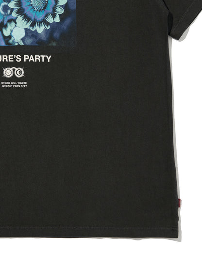 VINTAGE FIT GRAPHIC TEE SUPER BLOOM 2 JET BLACK