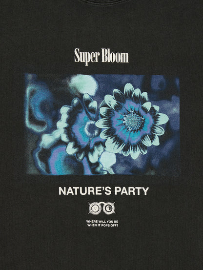 VINTAGE FIT GRAPHIC TEE SUPER BLOOM 2 JET BLACK