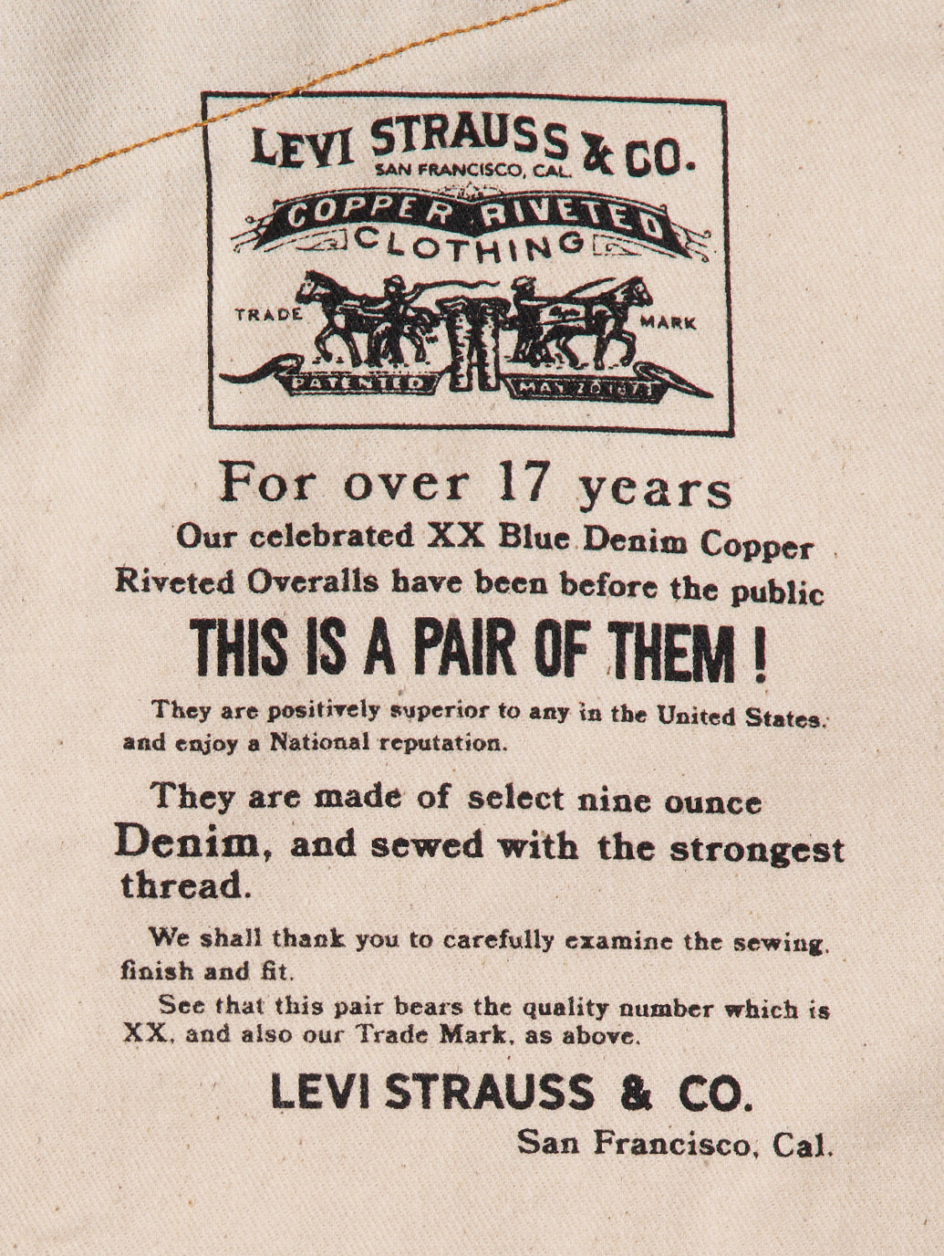 LEVI'S® VINTAGE CLOTHING 1890 501ジーンズ ダークインディゴ リジッド