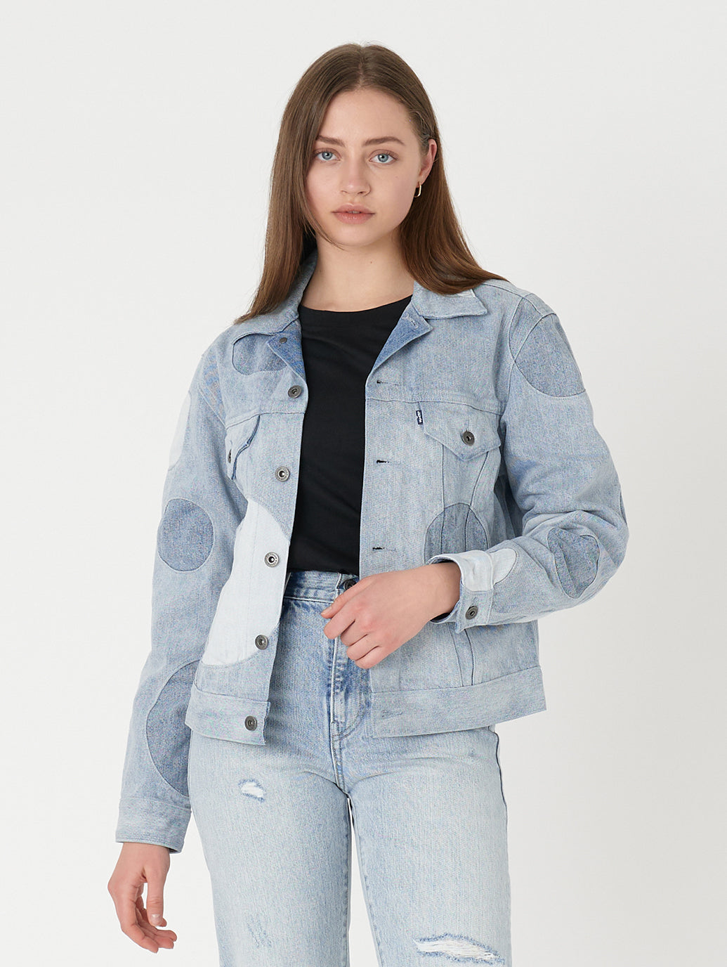 LEVI'S® MADE&CRAFTED® BORROWED FROM THE BOYS トラッカージャケット SUN SPOT MOJ インディゴ PATTERN