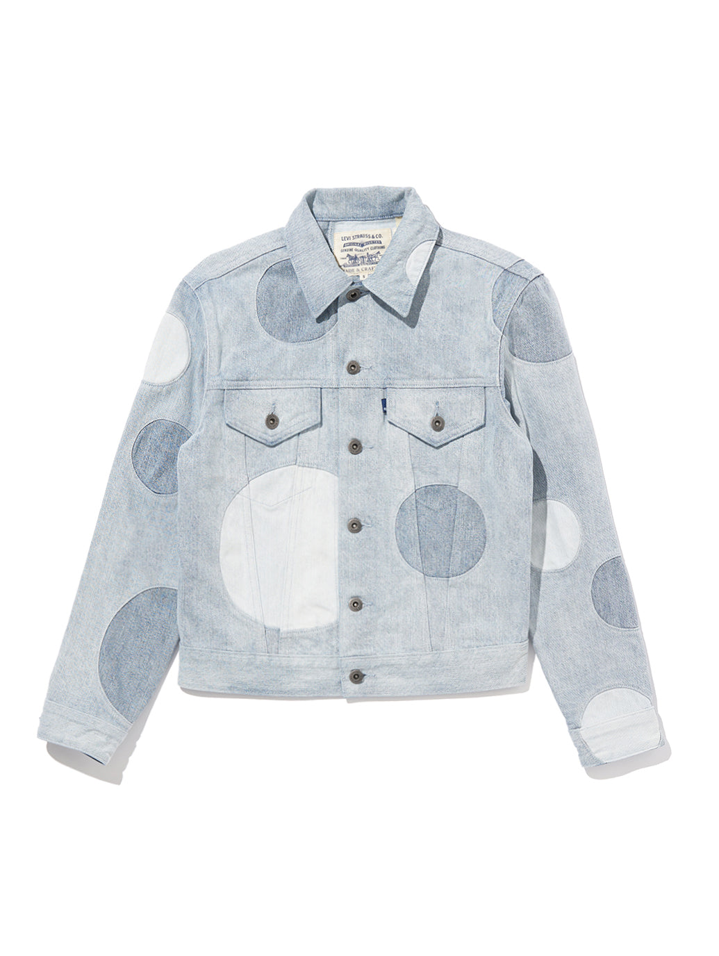 LEVI'S® MADE&CRAFTED® BORROWED FROM THE BOYS トラッカージャケット SUN SPOT MOJ インディゴ PATTERN