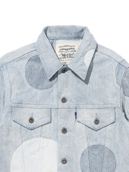 LEVI'S® MADE&CRAFTED® BORROWED FROM THE BOYS トラッカージャケット SUN SPOT MOJ インディゴ PATTERN