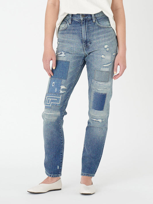 LEVI'S® MADE&CRAFTED® ハイライズ BORROWED FROM THE BOYS KIRUTO MOJ インディゴ DESTRUCTED