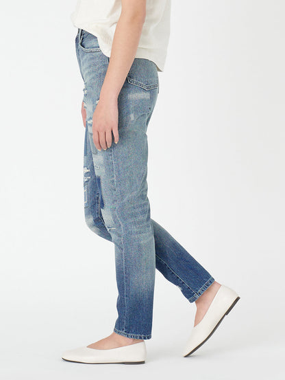 LEVI'S® MADE&CRAFTED® ハイライズ BORROWED FROM THE BOYS KIRUTO MOJ インディゴ DESTRUCTED