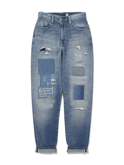 LEVI'S® MADE&CRAFTED® ハイライズ BORROWED FROM THE BOYS KIRUTO MOJ インディゴ DESTRUCTED