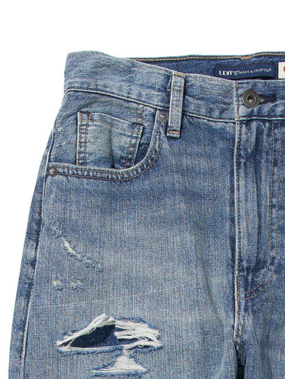 LEVI'S® MADE&CRAFTED® ハイライズ BORROWED FROM THE BOYS KIRUTO MOJ インディゴ DESTRUCTED