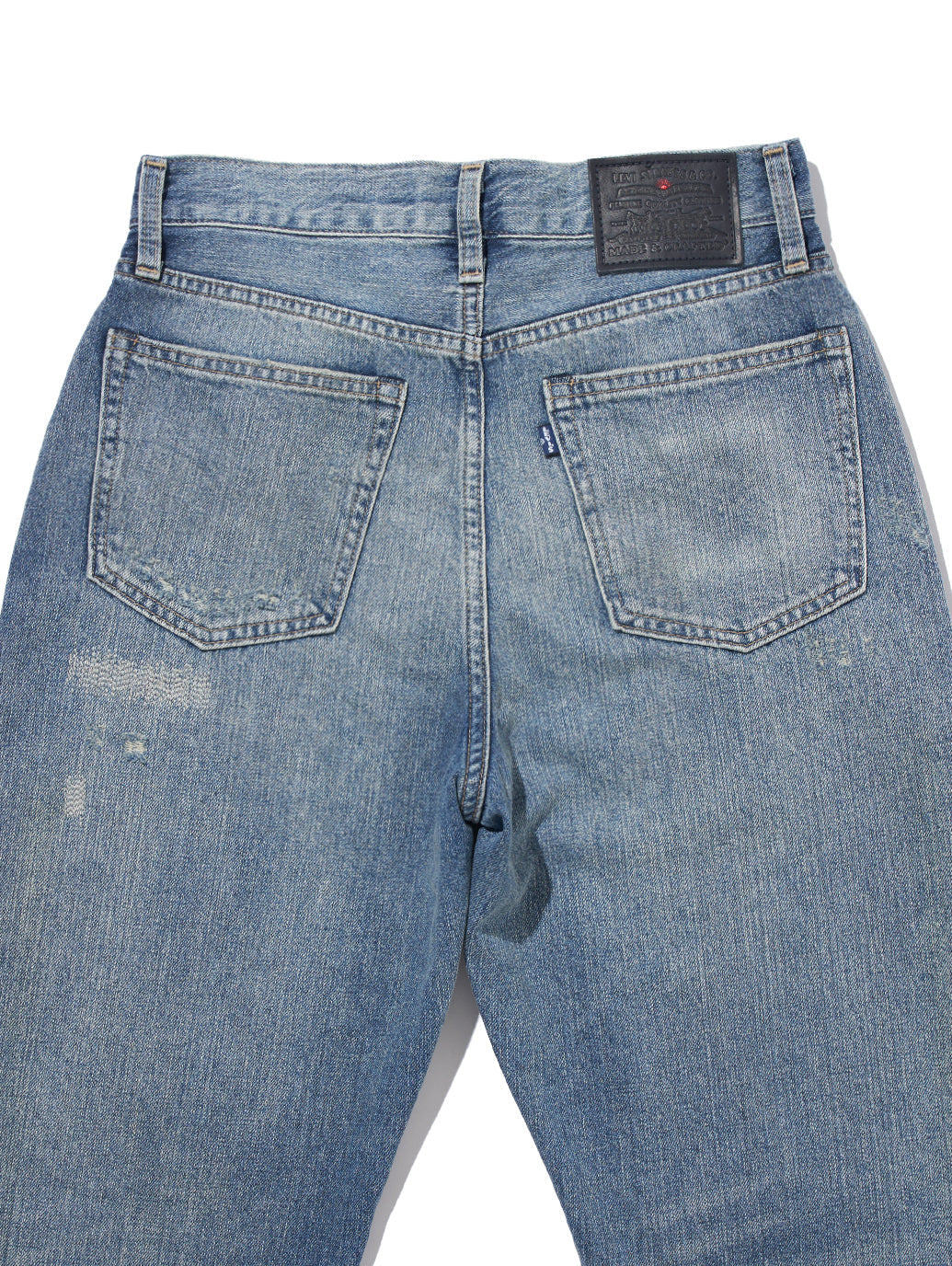 LEVI'S® MADE&CRAFTED® ハイライズ BORROWED FROM THE BOYS KIRUTO MOJ インディゴ DESTRUCTED