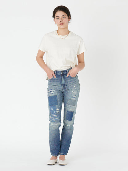 LEVI'S® MADE&CRAFTED® ハイライズ BORROWED FROM THE BOYS KIRUTO MOJ インディゴ DESTRUCTED