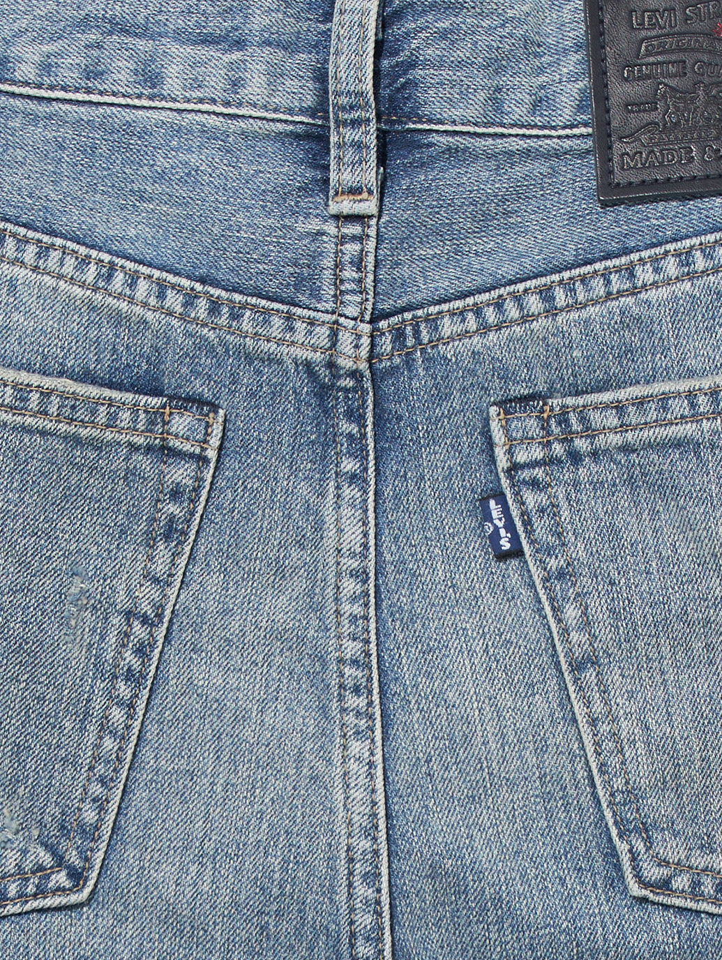 LEVI'S® MADE&CRAFTED® ハイライズ BORROWED FROM THE BOYS KIRUTO MOJ インディゴ DESTRUCTED