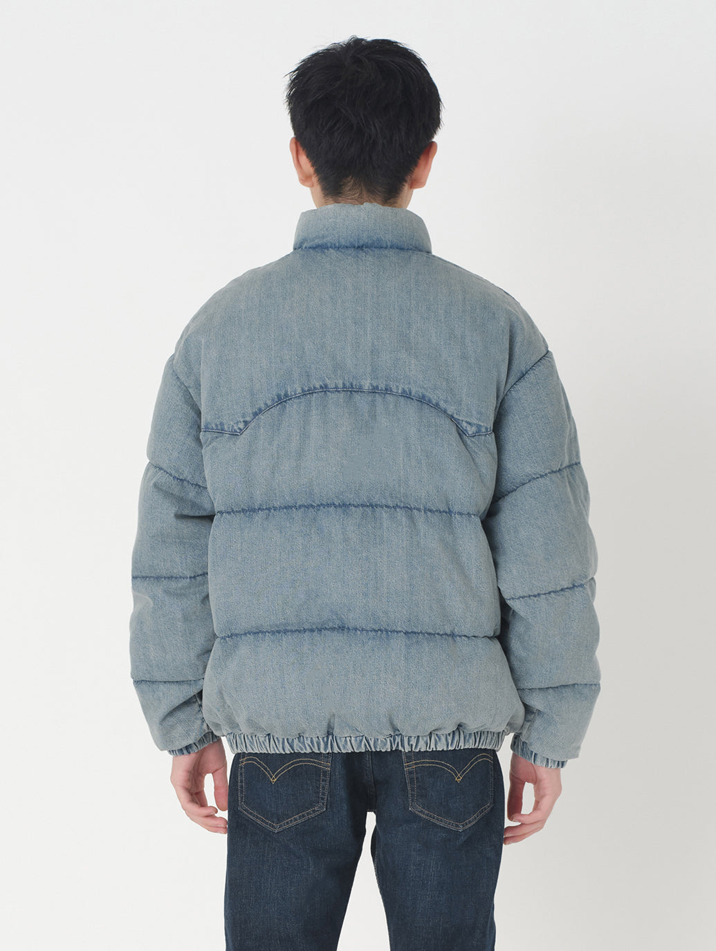 スーパーデニムダウンジャケット ミディアムインディゴ SLIGHTLY