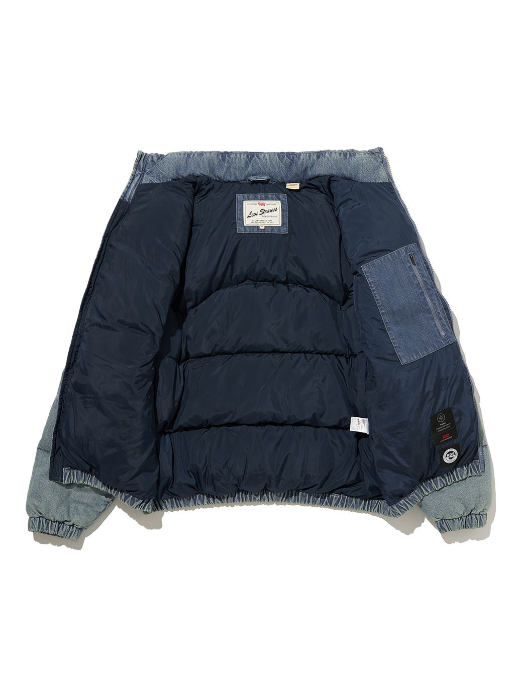 スーパーデニムダウンジャケット ミディアムインディゴ SLIGHTLY