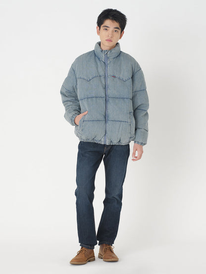 スーパーデニムダウンジャケット ミディアムインディゴ SLIGHTLY