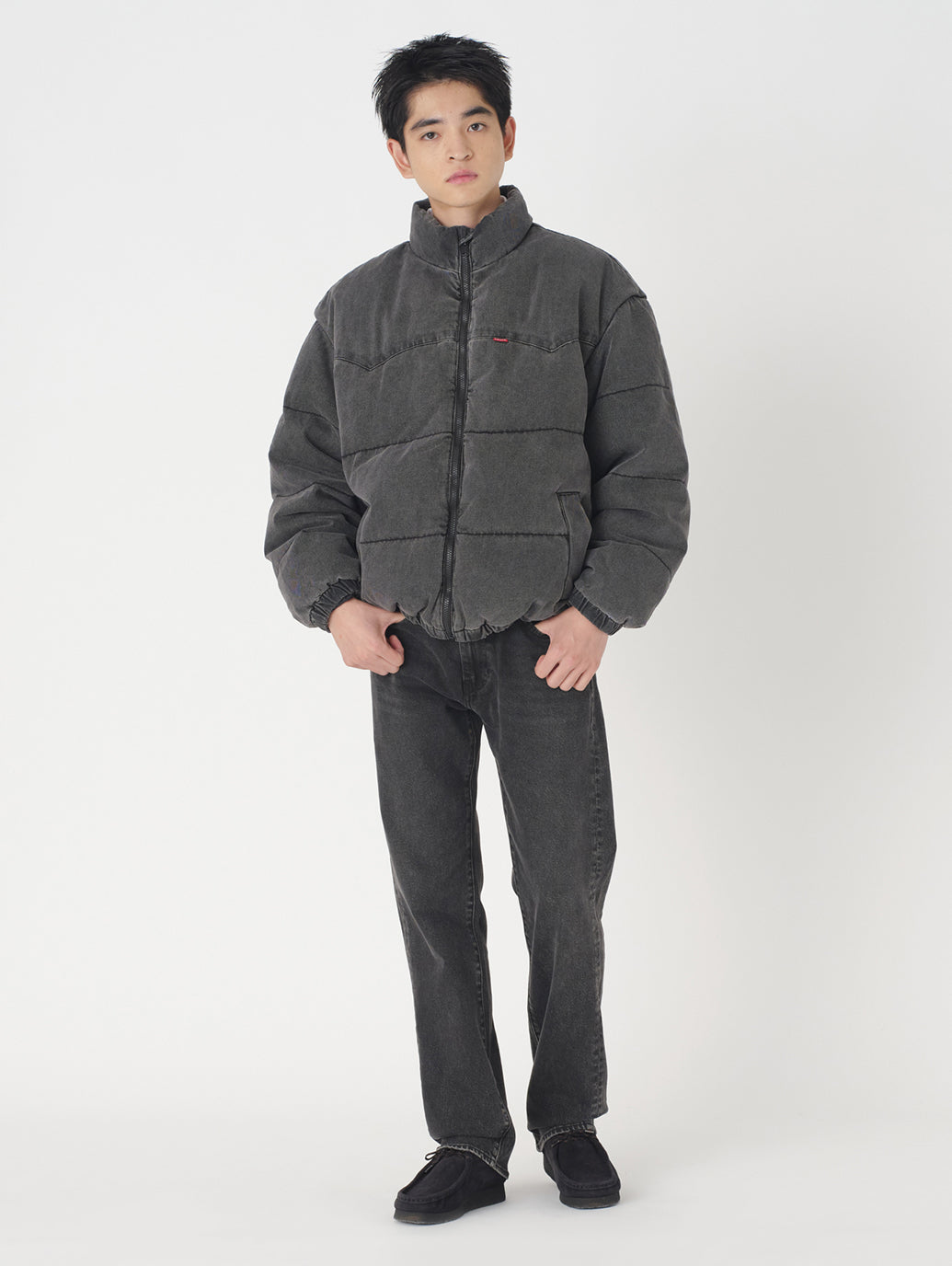 スーパーデニムダウンジャケット ブラック ECLIPSE
