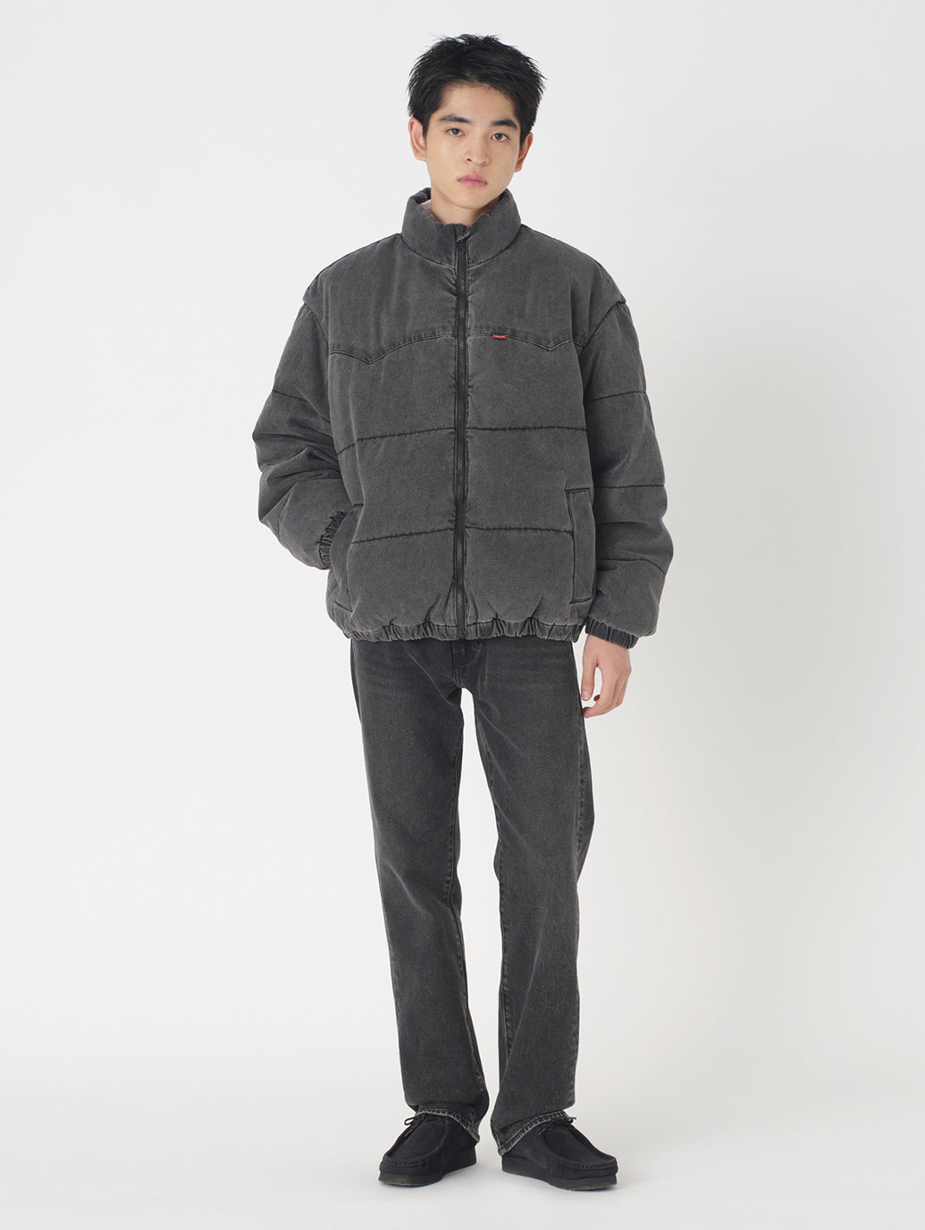 スーパーデニムダウンジャケット ブラック ECLIPSE