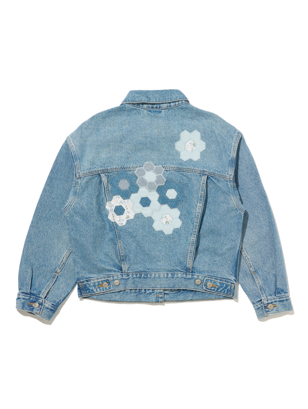 90S トラッカージャケット ライトインディゴ GEO FLORALS