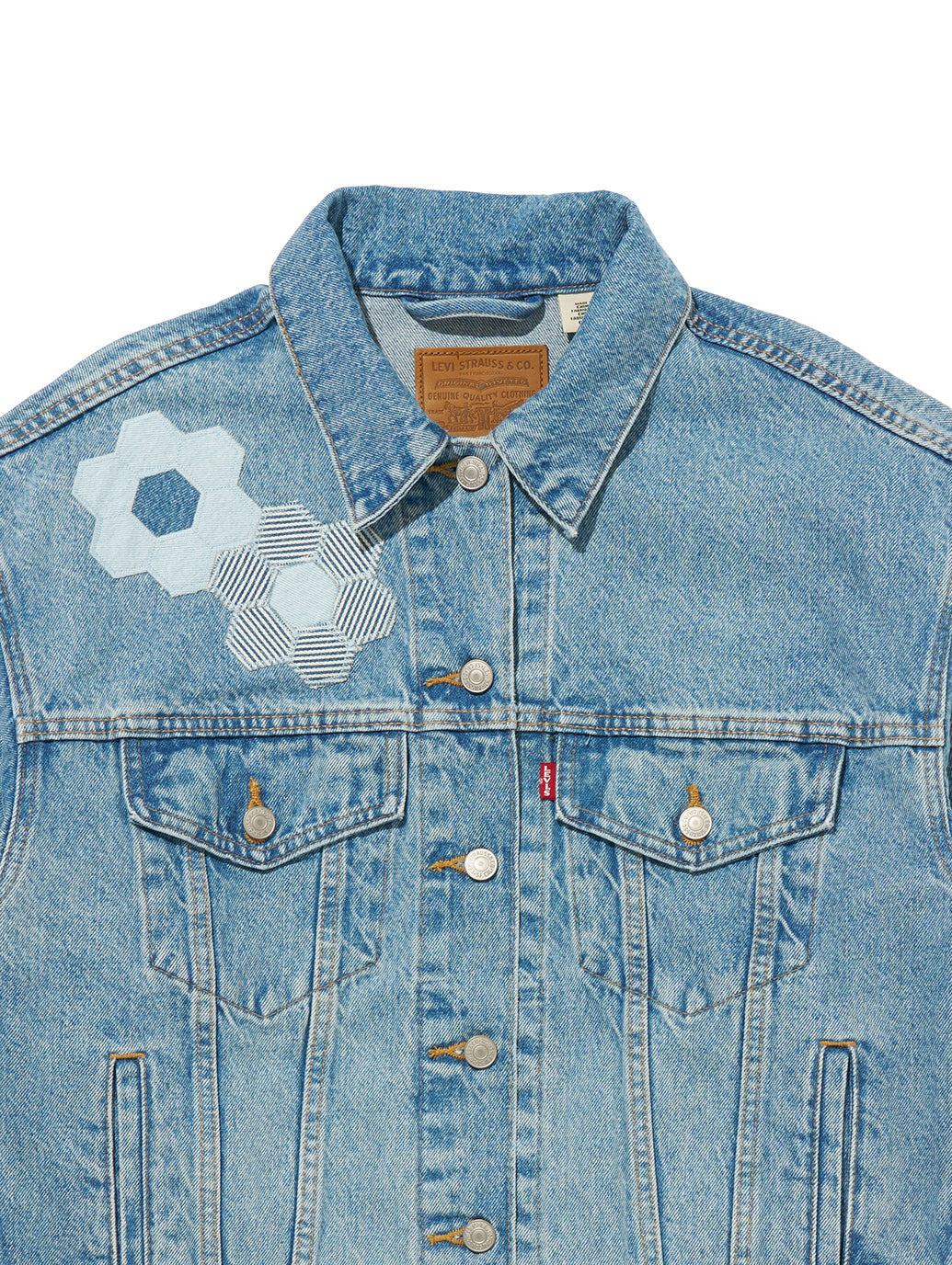 90S トラッカージャケット ライトインディゴ GEO FLORALS