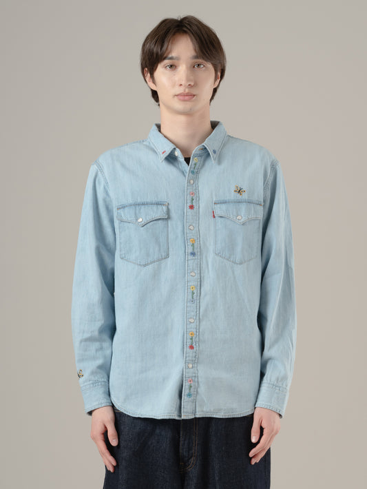 リラックスフィット ウエスタンシャツ