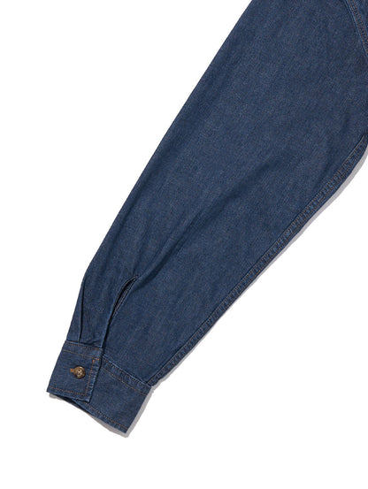 リラックスフィット ウエスタンシャツ インディゴ RINSE