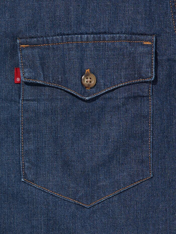 リラックスフィット ウエスタンシャツ インディゴ RINSE